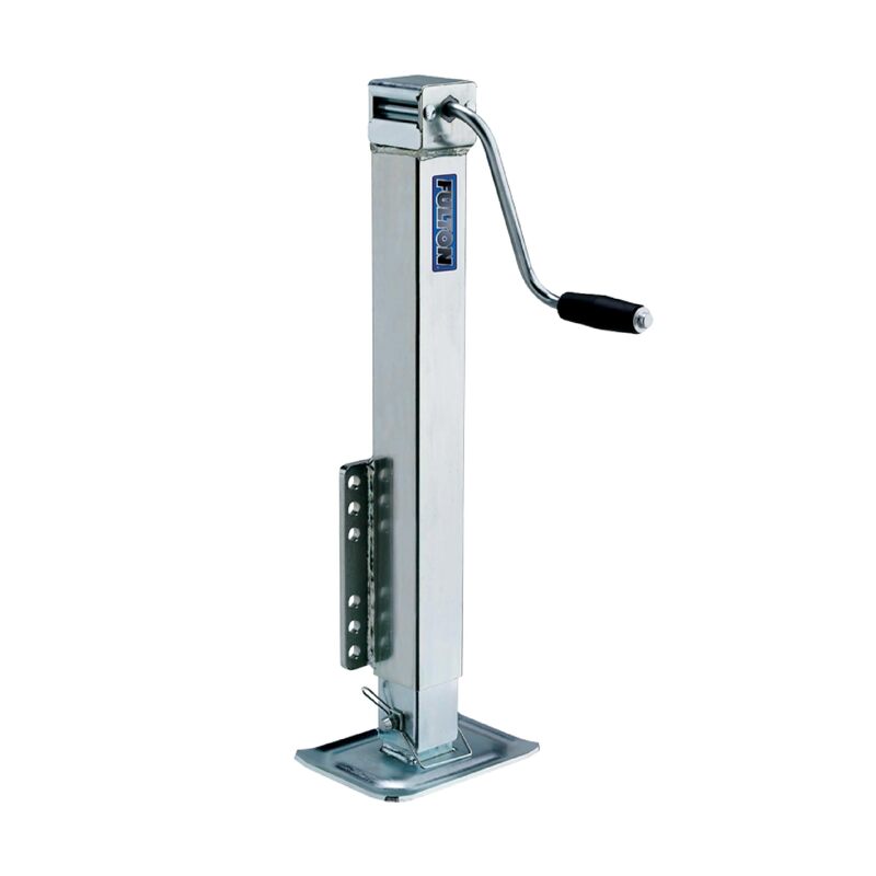 Fulton Bolt-On Square Tube Trailer Jack with Drop Leg and Sidewind Handle