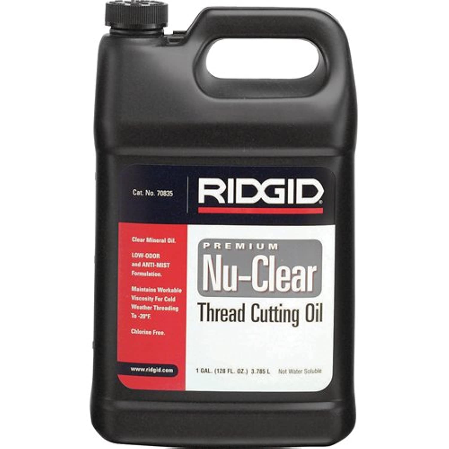 RIDGID 70835 Nu-Clear Thread Cutting Oil, 1 Gal, Halogen, PCB and Chlorine-Free, Designed to Prolong Equipment Life