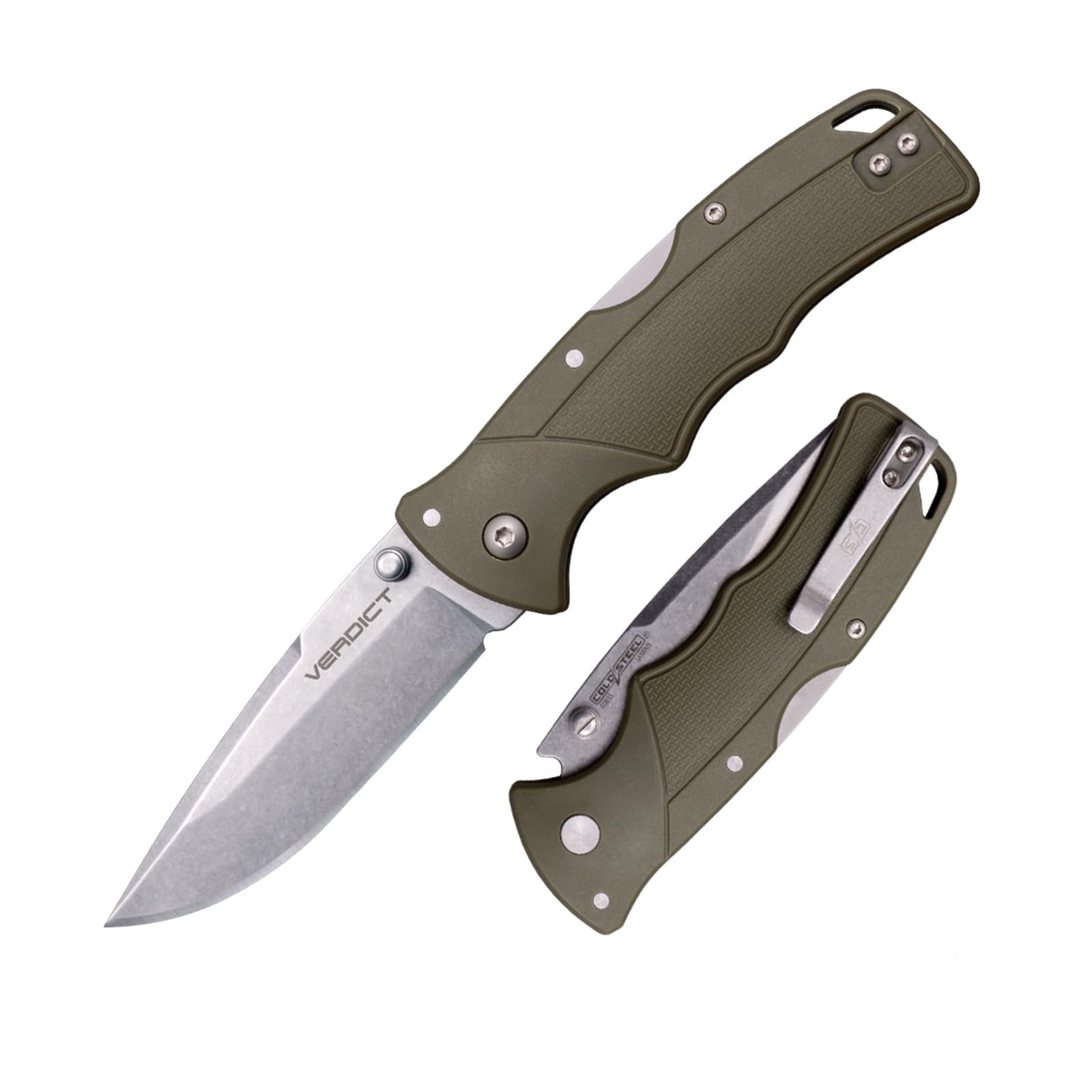 COLD STEEL Verdict Folding Knife with 4116SS GFN Handle and Tri-Ad Lock
