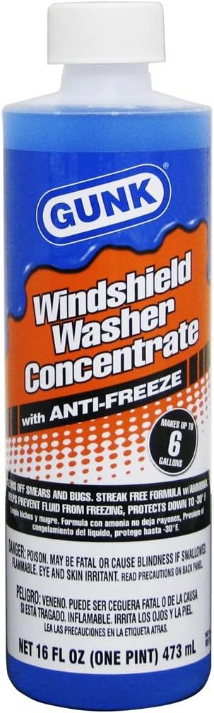 Gunk M516 Windshield Washer Concentrate with Anti-Freeze - 16 fl. oz. 16 Fl Oz (Pack of 1)