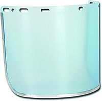MCR Safety 181640A Polyethylene Terephthalate Aluminum Bound Universal Visor Safety Faceshield, Clear, 8-Inch by 15-1/2-Inch