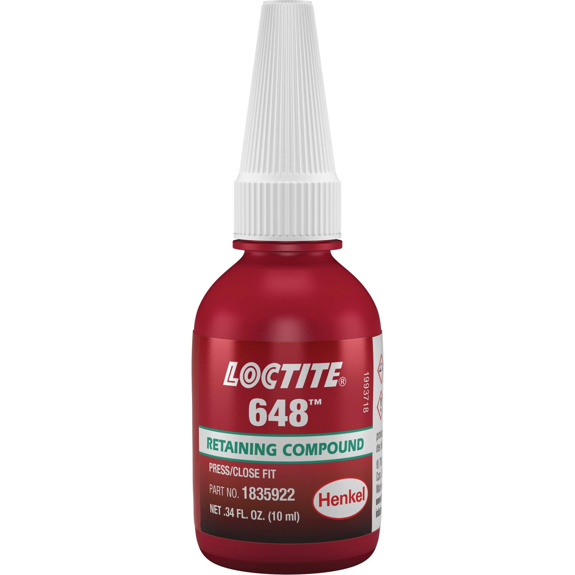 Loctite 648 Retaining Compound Green Liquid 10 mL Bottle - 00648