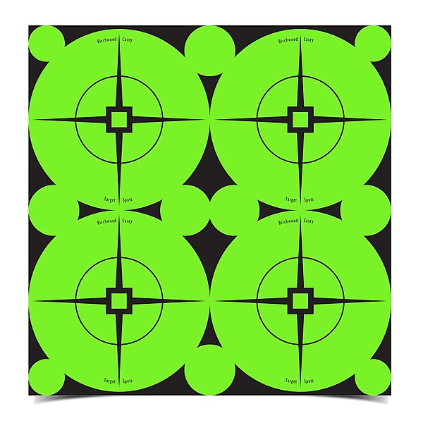 Birchwood Casey Target Spots Self-Adhesive High-Contrast Atomic Green Paper Shooting Targets