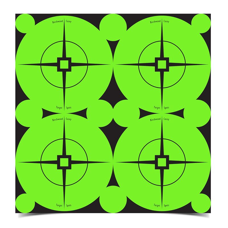 Birchwood Casey Target Spots Self-Adhesive High-Contrast Atomic Green Paper Shooting Targets