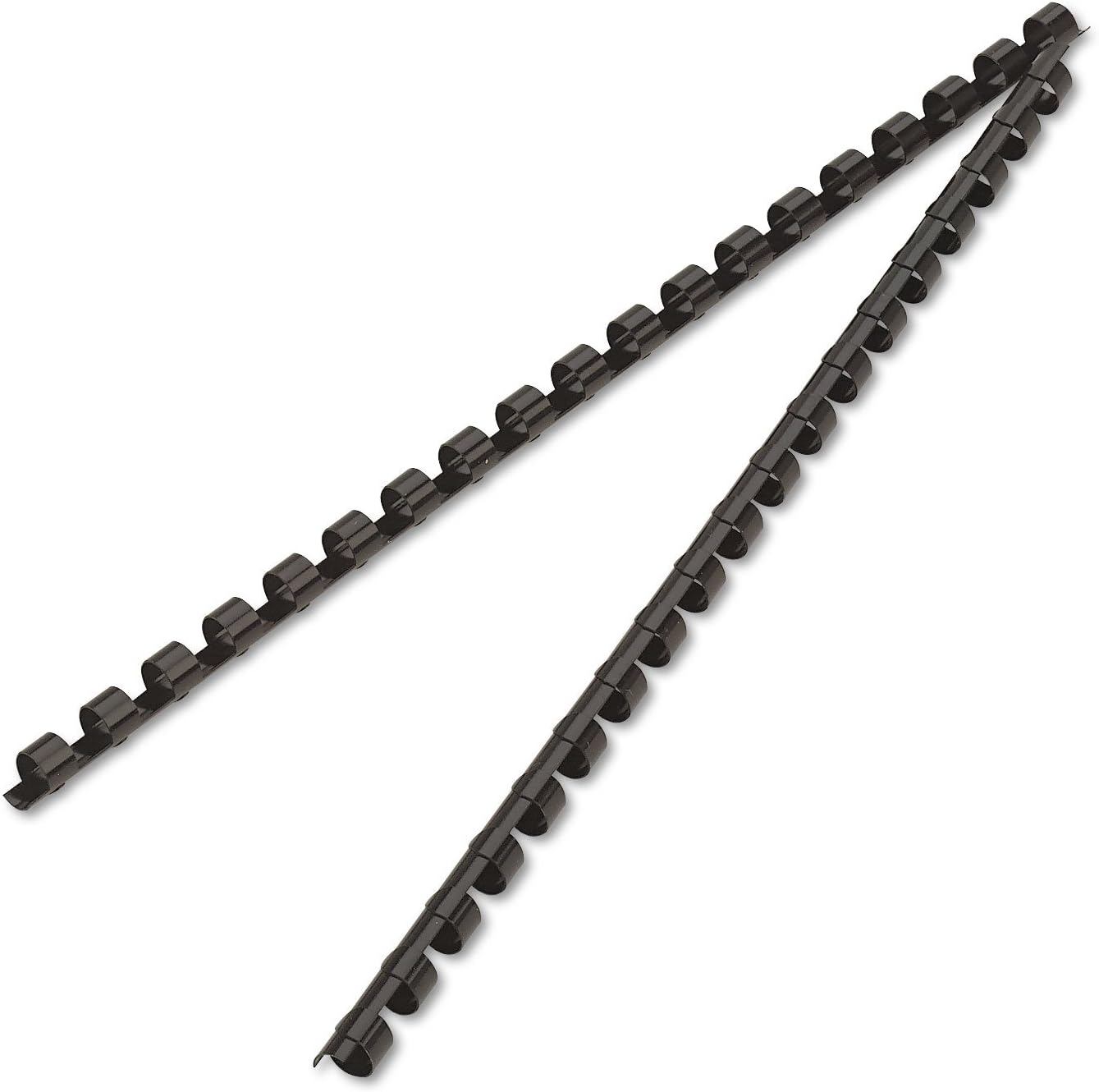 Fellowes 19-Ring Plastic Comb Binding, 0.3in x 10.8in x 0.3in, Black, Pack Of 25