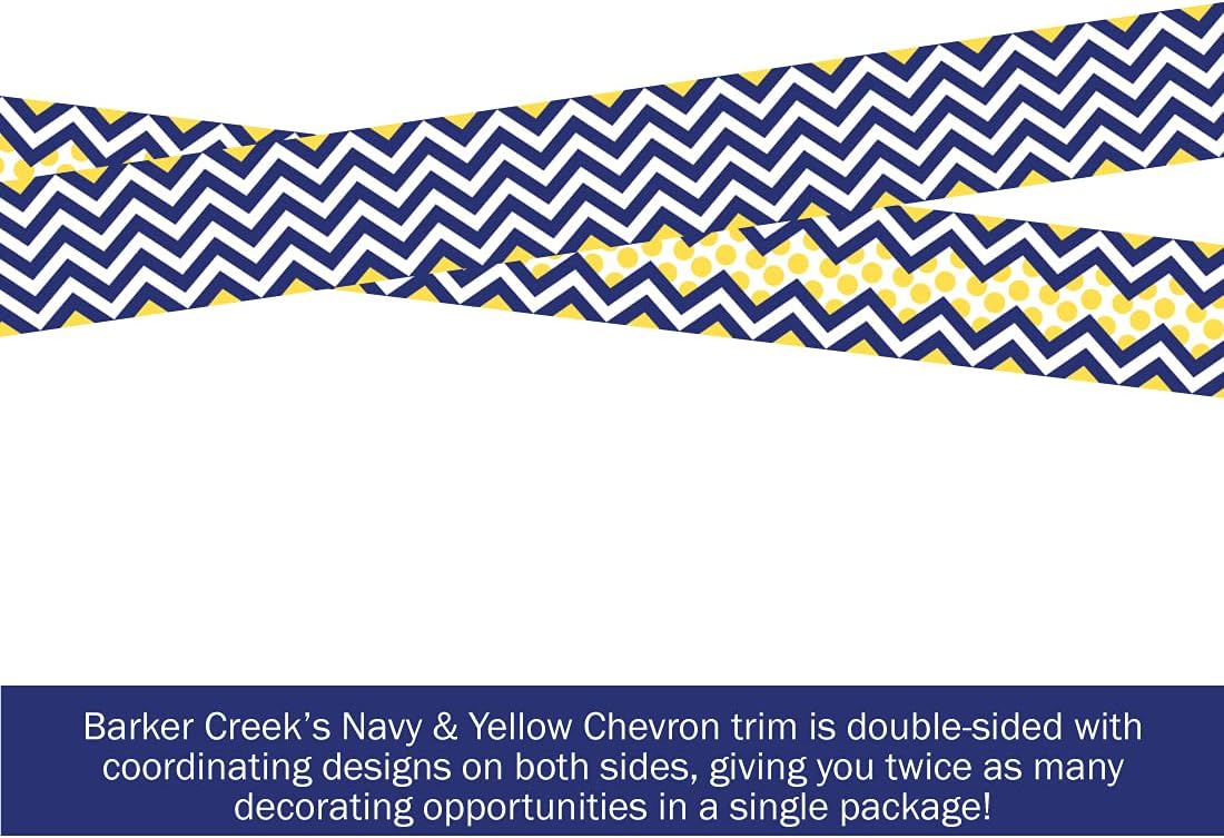 BARKER CREEK Double-Sided Chevron Border Strips, 3 in x 35 in
