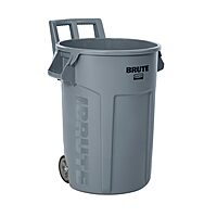 Rubbermaid Commercial Products Vented Wheeled BRUTE Trash Container, 44 Gal Gray, for Landscapers/Construction Sites/Restaurants/Back of House/Offices/Warehouses/Commercial Environments 44 Gallon