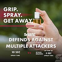 SABRE Lipstick Pepper Spray, Protect Against Multiple Threats with 12 Bursts, UV Marking Dye, Pink