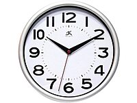 Infinity Instruments Metro Silver 9-Inch Resin Wall Clock
