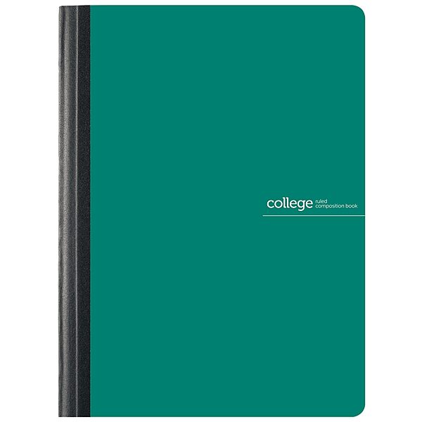 Office Depot® Brand Poly Composition Book, 7 1/2" x 9 3/4", College Ruled, 160 Pages (80 Sheets), Green