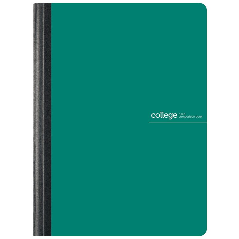 Office Depot® Brand Poly Composition Book, 7 1/2" x 9 3/4", College Ruled, 160 Pages (80 Sheets), Green