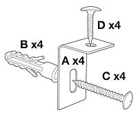 Luxor Home Office School Wall-Mounted Magnetic Dry Erase Whiteboard with Aluminum Frame - 48"W x 48"H