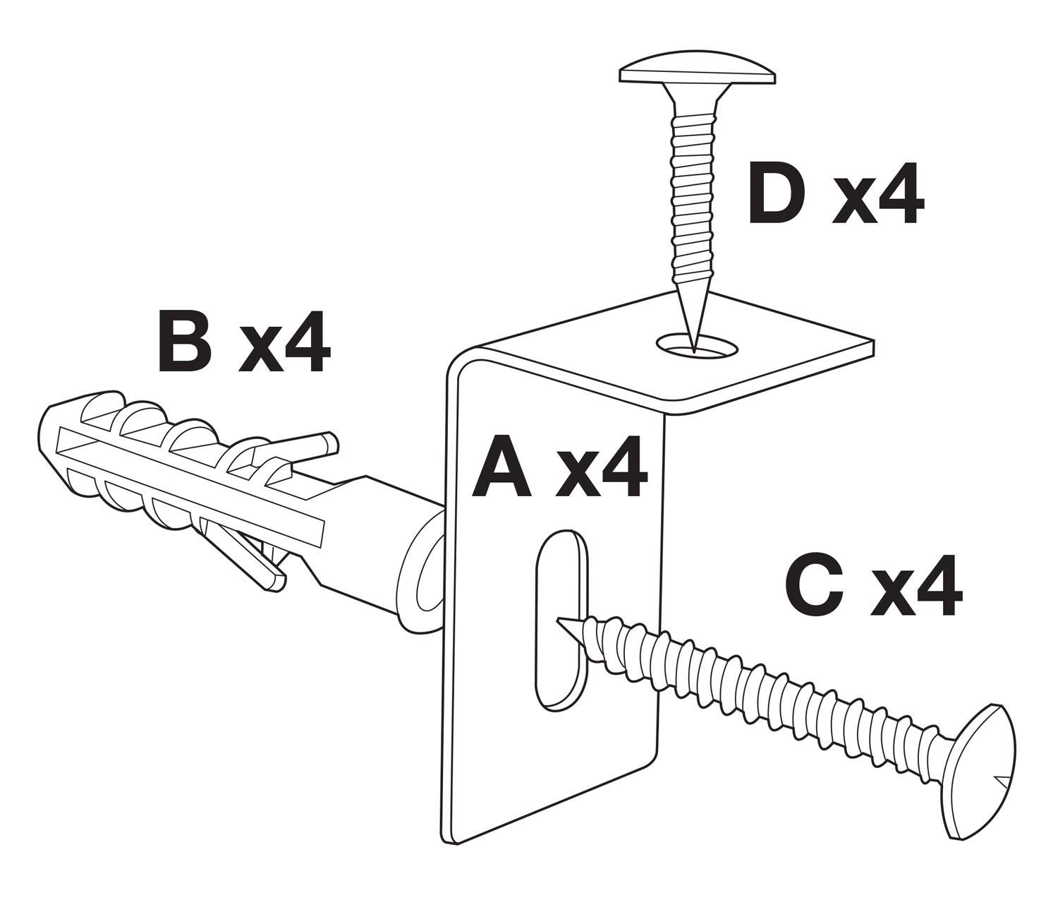 Luxor Home Office School Wall-Mounted Magnetic Dry Erase Whiteboard with Aluminum Frame - 48"W x 48"H