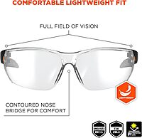 ERGODYNE Skullerz VALI Frameless Safety Glasses