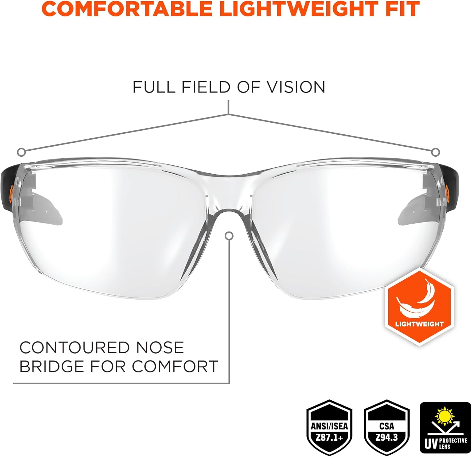 ERGODYNE Skullerz VALI Frameless Safety Glasses