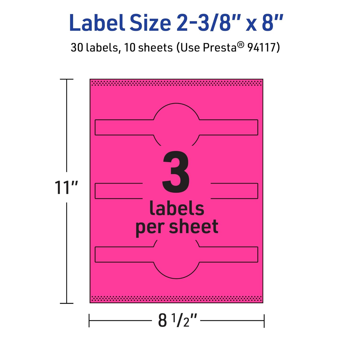 AVERY Printable Wraparound Band Labels, Sure Feed Technology