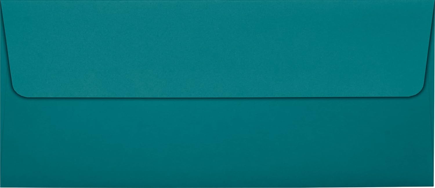 LUX #10 Envelopes, Peel & Press Closure, Teal, Pack Of 50