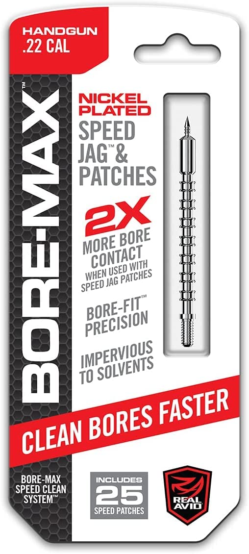 REAL AVID Bore-Max Speed Jag and 25 Patches Gun Cleaning Set