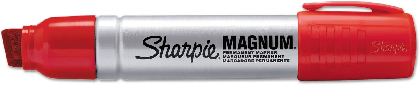 Sharpie Magnum Permanent Marker, Red - Jumbo Chisel Tip