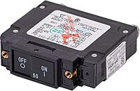 Blue Sea Systems 7459 Circuit Breaker C-Series Flat Rocker 50A AC UL489