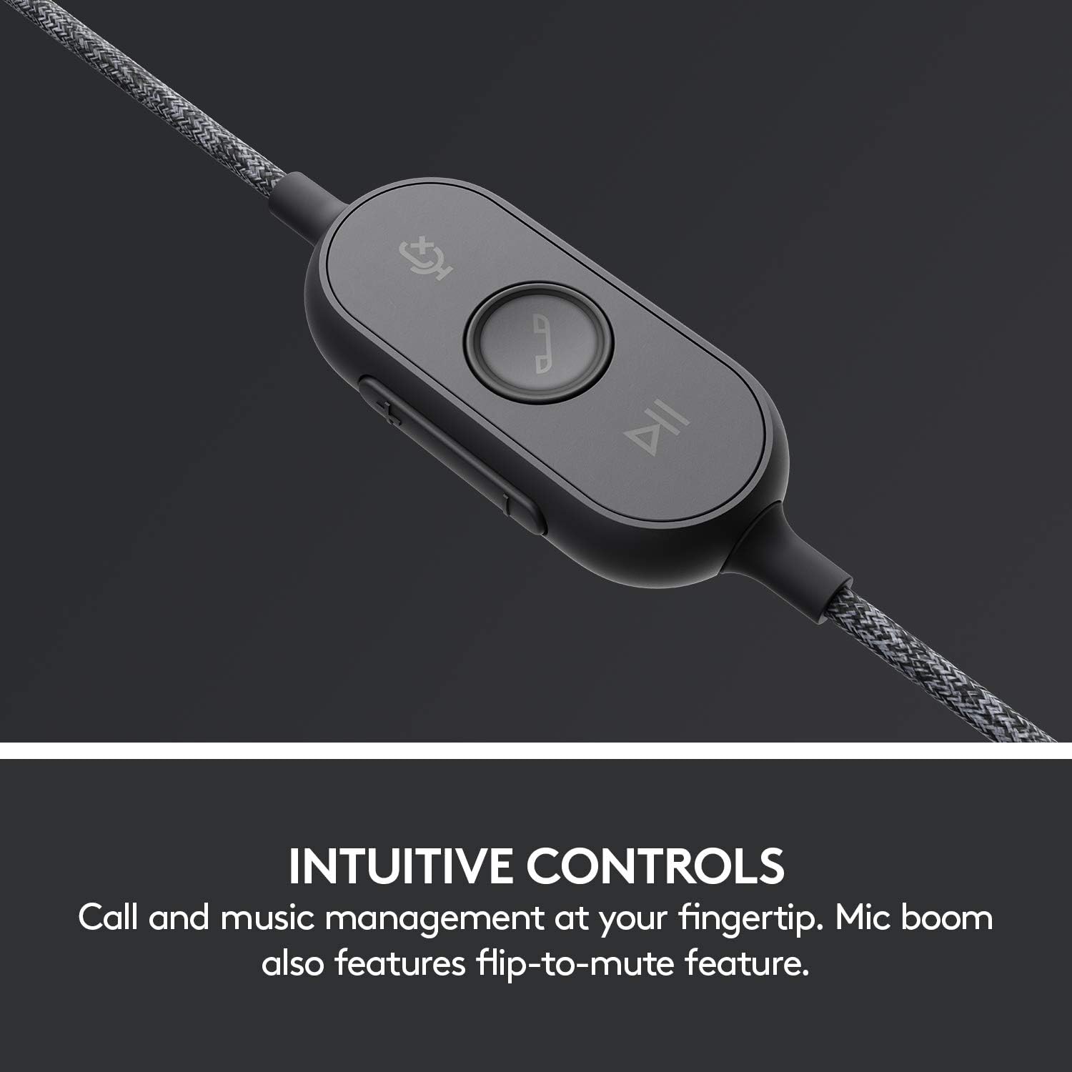 Logitech Zone Wired Noise Cancelling Headset, USB-C with USB-A Adapter - Graphite,Black