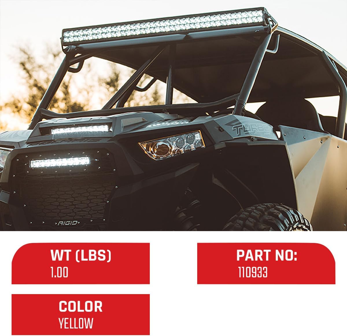 RIGID Industries E-Series 10" Light Cover - Yellow