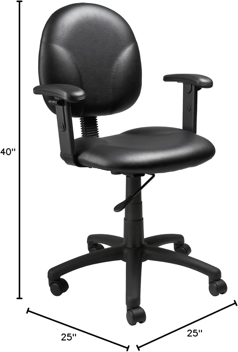 Boss Office Products Dimond Task Chair with Adjustable Arms in Black
