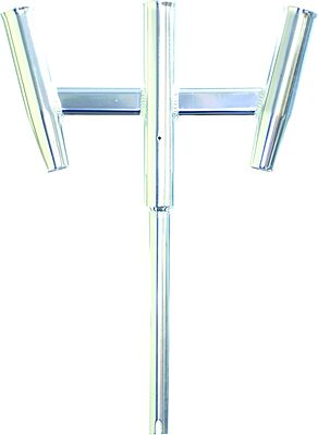 TIGRESS Triple Aluminum Kite Rod Holder - Polished