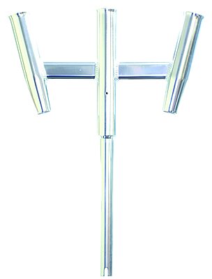 TIGRESS Triple Aluminum Kite Rod Holder - Polished