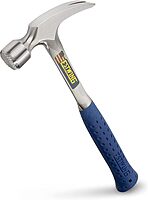 ESTWING Framing Hammer - 22 oz Straight Rip Claw with Milled Face & Shock Reduction Grip - E3-22SMR Milled Face 22 oz
