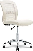 Serta Essentials Mid-Back Computer Chair, Faux Leather and Mesh