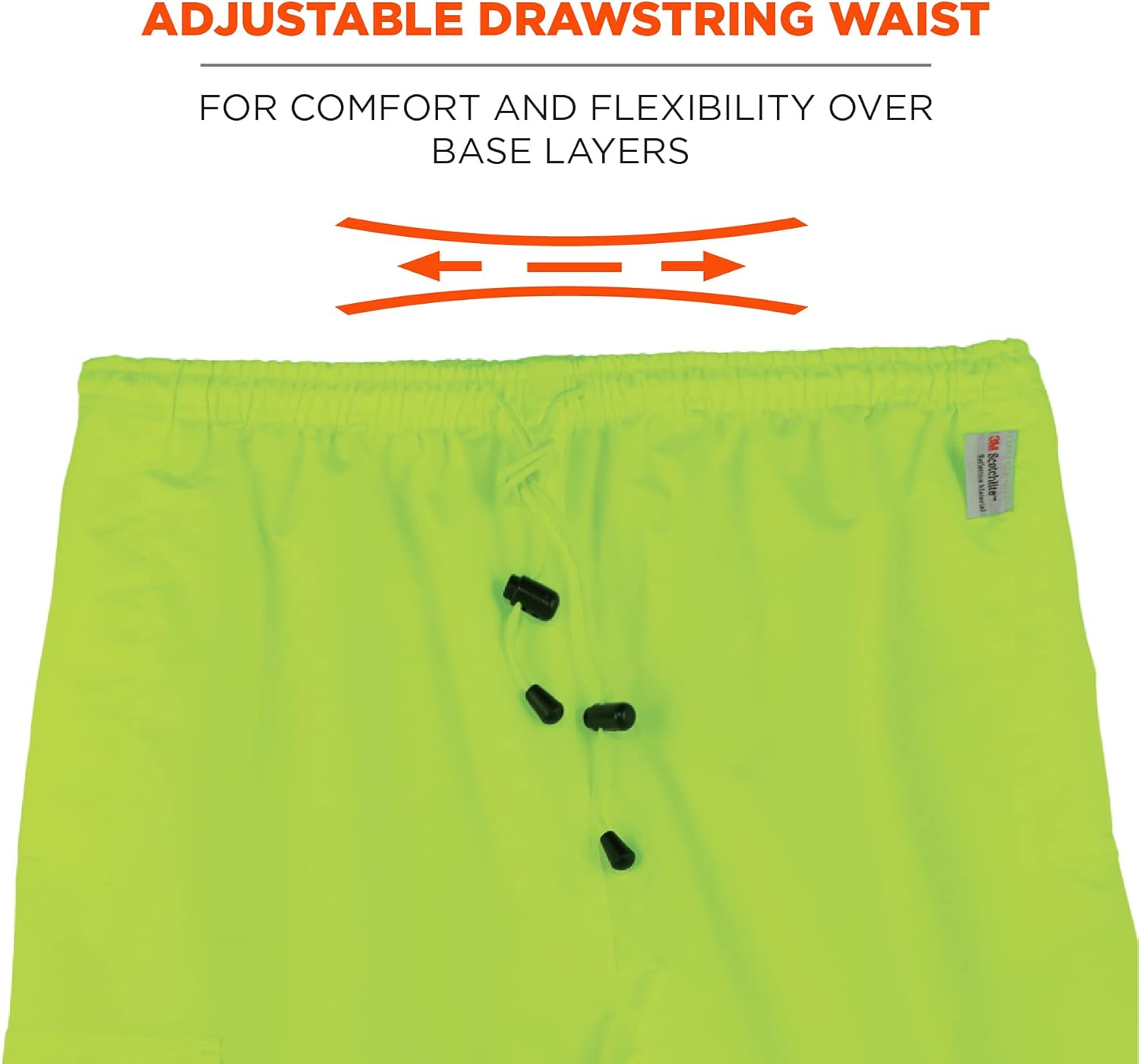 Ergodyne GloWear 8915 Class E Hi-Vis Rain Pants, Medium, Lime