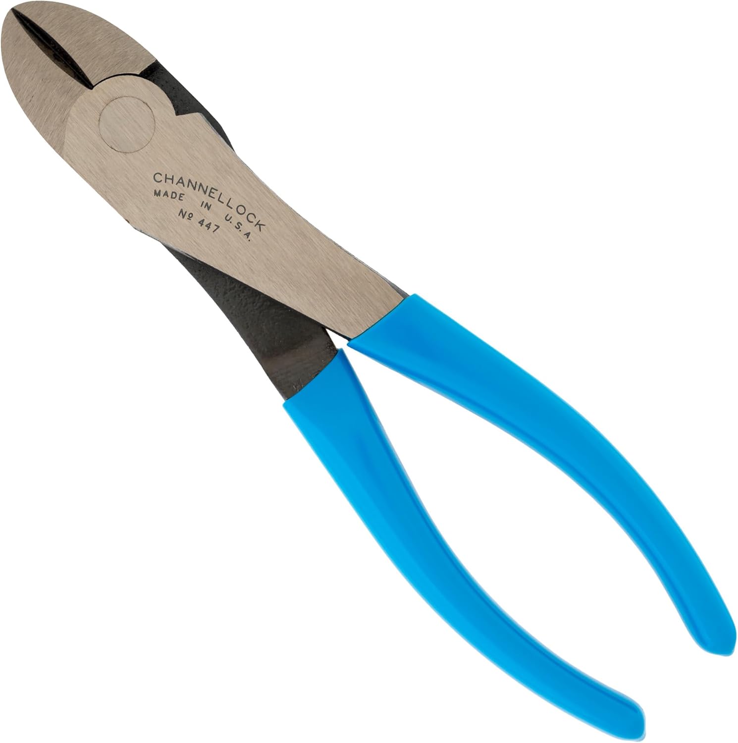 Channellock 447 GIDDS2-821226 Curved Jaw Diagonal Cutting Plier Grey/Blue, 7.5-Inch Curved Diagonal