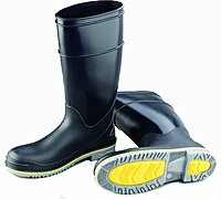 ONGUARD 89904 Polyblend PVC Flex 3 Men's Plain Toe KneeBoots with Power-Lug Outsole, 16" Height, Size 8