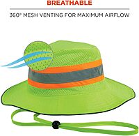 Ergodyne GloWear 8935 Hi-Vis Ranger Sun Hat