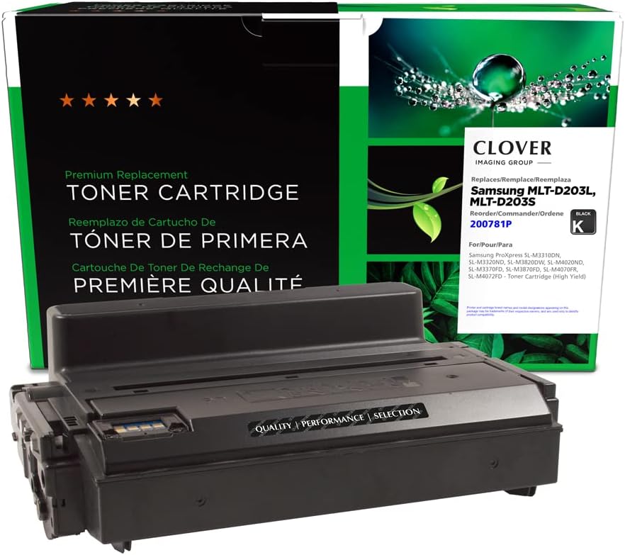 Clover Remanufactured Toner Cartridge Replacement for Samsung MLT-D203 | Black