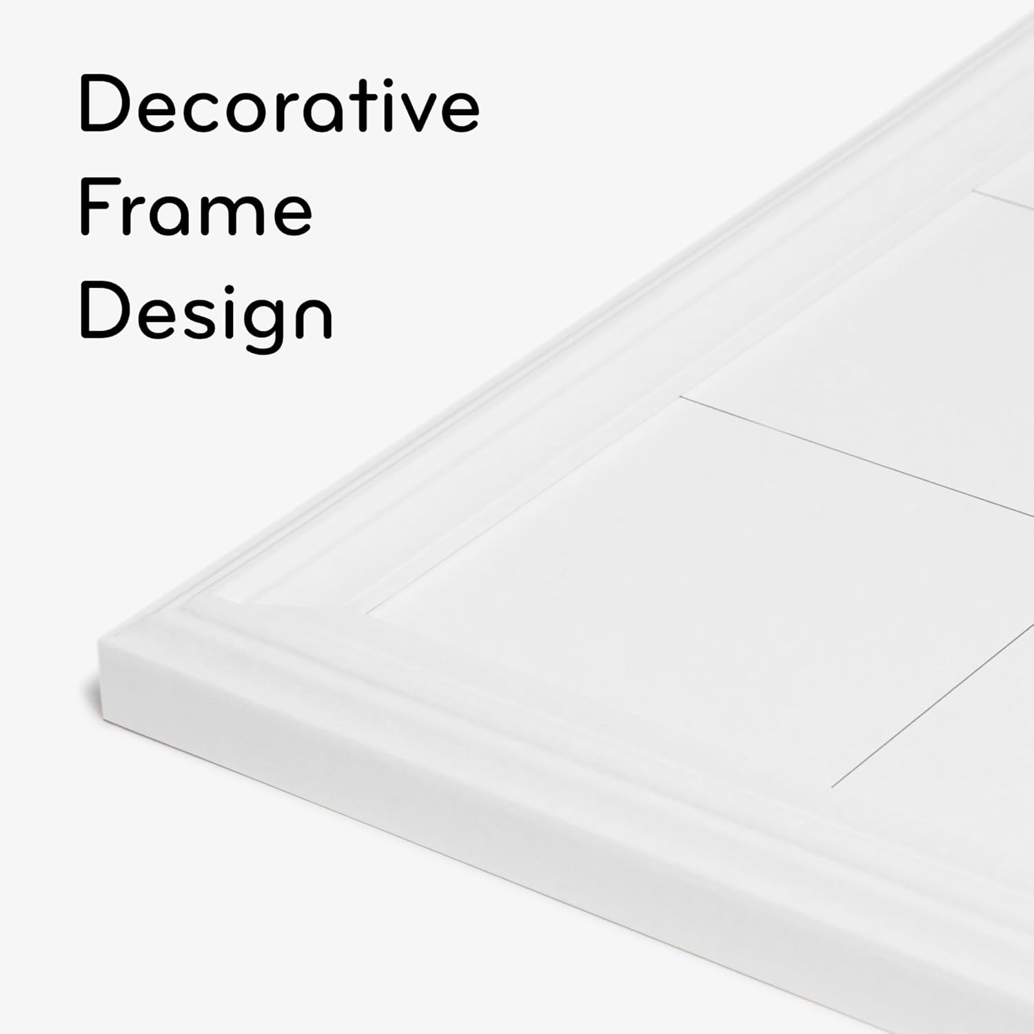 U BRANDS Magnetic Dry Erase Calendar Board, White Wood Frame