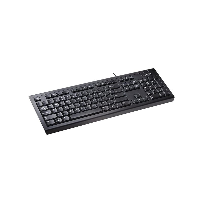 Kensington Keyboard for Life, Model K64370A, Spill-Safe 104-Key USB, Black