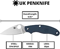 Spyderco UK Pen SlipIt C94PCBL Cobalt Blue FRN CPM-SPY27 Stainless Pocket Knife