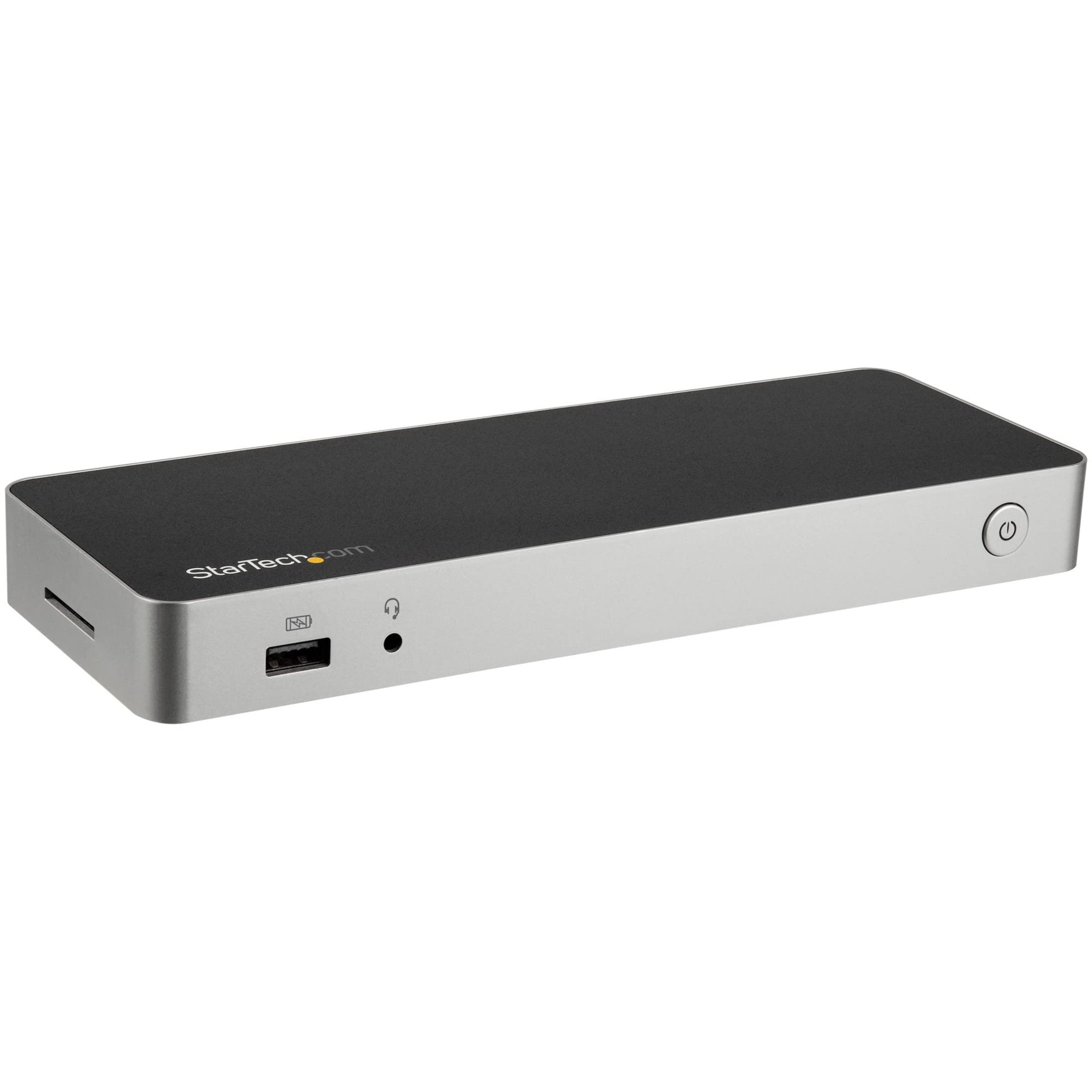 StarTech.com USB C Dock - Dual Monitor HDMI & DisplayPort 4K 30Hz - USB Type-C Laptop Docking Station 60W Power Delivery, SD