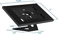 Mount-It! Anti-Theft Tablet Kiosk, Locking Tablet Enclosure with Counter Top and Wall Mount Base, Universal Enclosure for iPads Gen 7, 8, 9 and 10, iPad Pro, iPad Air, Black