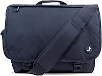 J World New York Thomas Laptop Messenger Bag for Women & Men. Kids Computer Bookbag Black