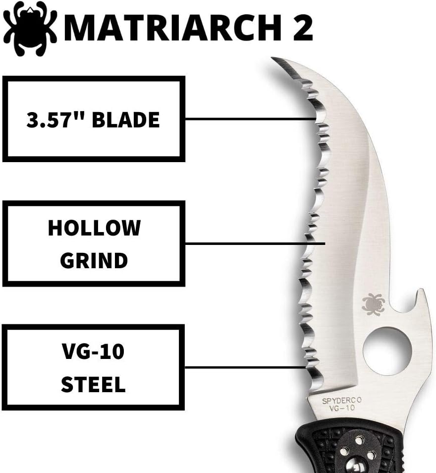 SPYDERCO Matriarch 2 Folding Knife with Emerson Opener