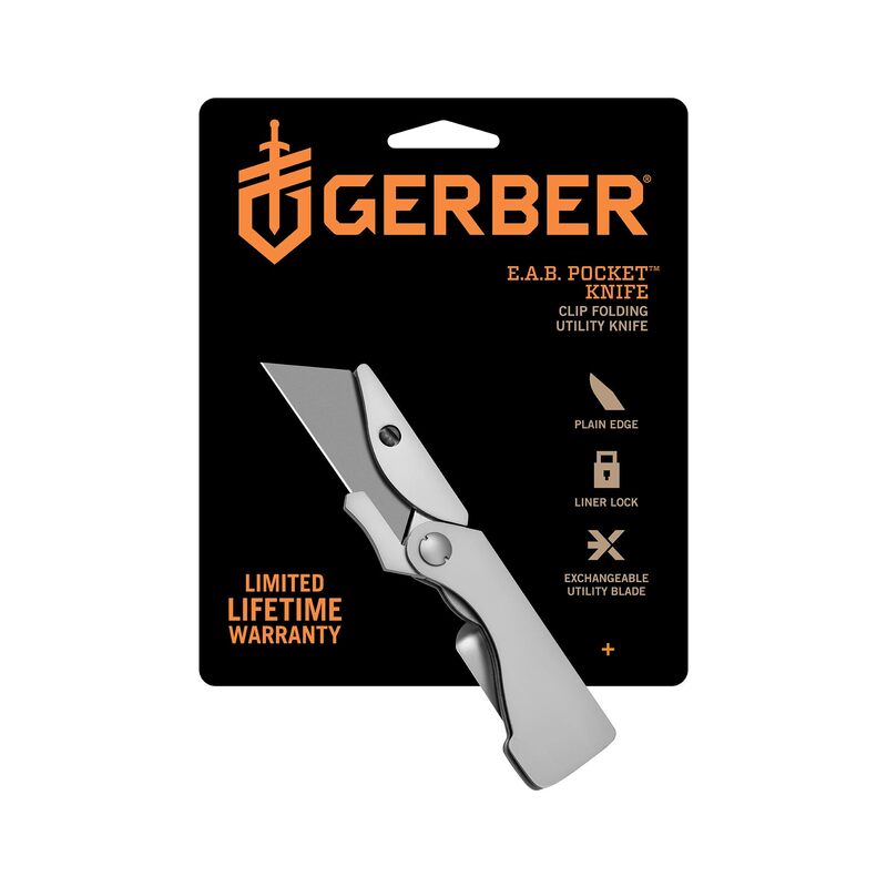Gerber Gear EAB Pocket Knife with Money Clip - 1.5" Blade Length Folding Knife - EDC Gear and Equipment - Stainless Steel Original