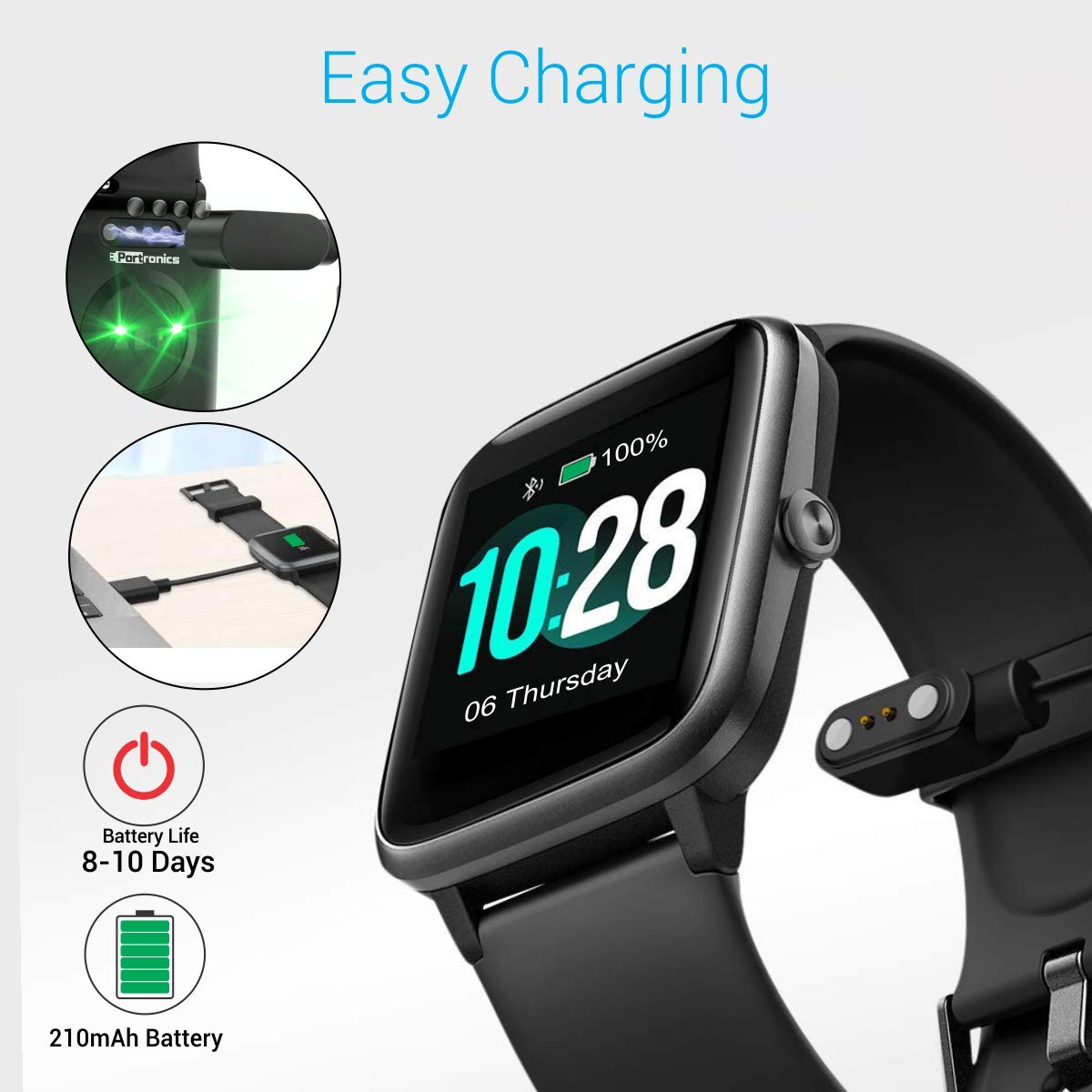 PORTRONICS YOGG-KRONOS SMART WRISTBAND-BLACK (POR991) PORTRONICS YOGG-KRONOS SMART WRISTBAND-BLACK (POR991)