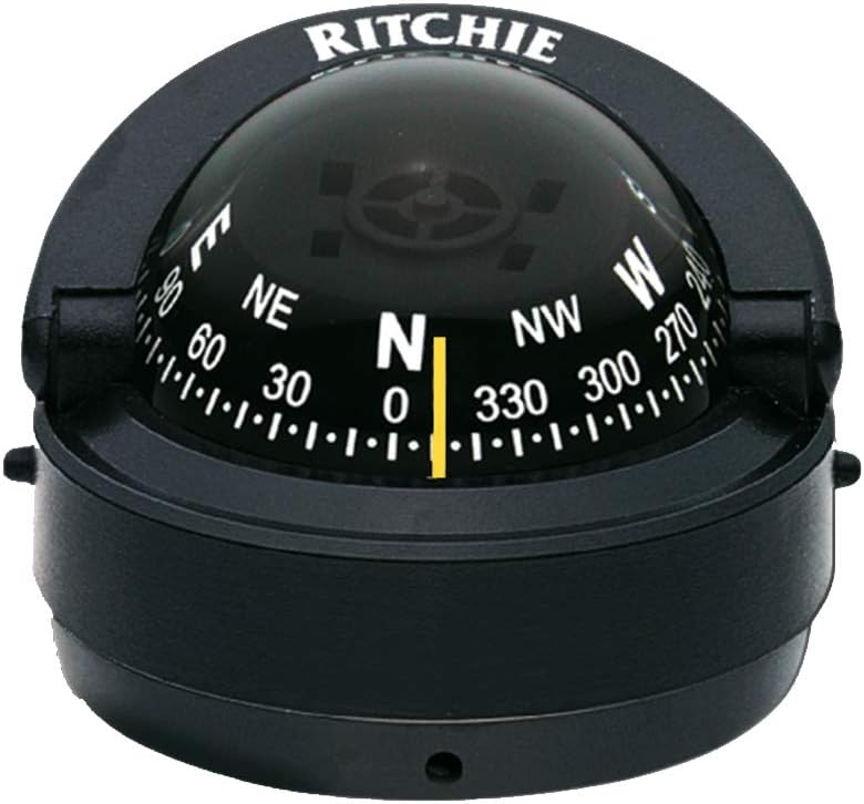 S-53 Ritchie Navigation Explorer Compass 2 3/4-Inch Dial with Surface Mount, Black