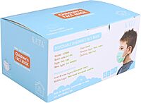 Kata 3-Ply Pleated Disposable Children's Face Masks, One Size, Green, Box Of 50 Masks