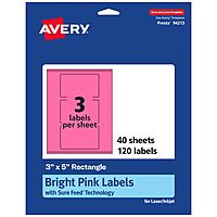 AVERY Printable Rectangle Labels, Sure Feed Technology, Print-to-The-Edge, Laser/Inkjet Printable