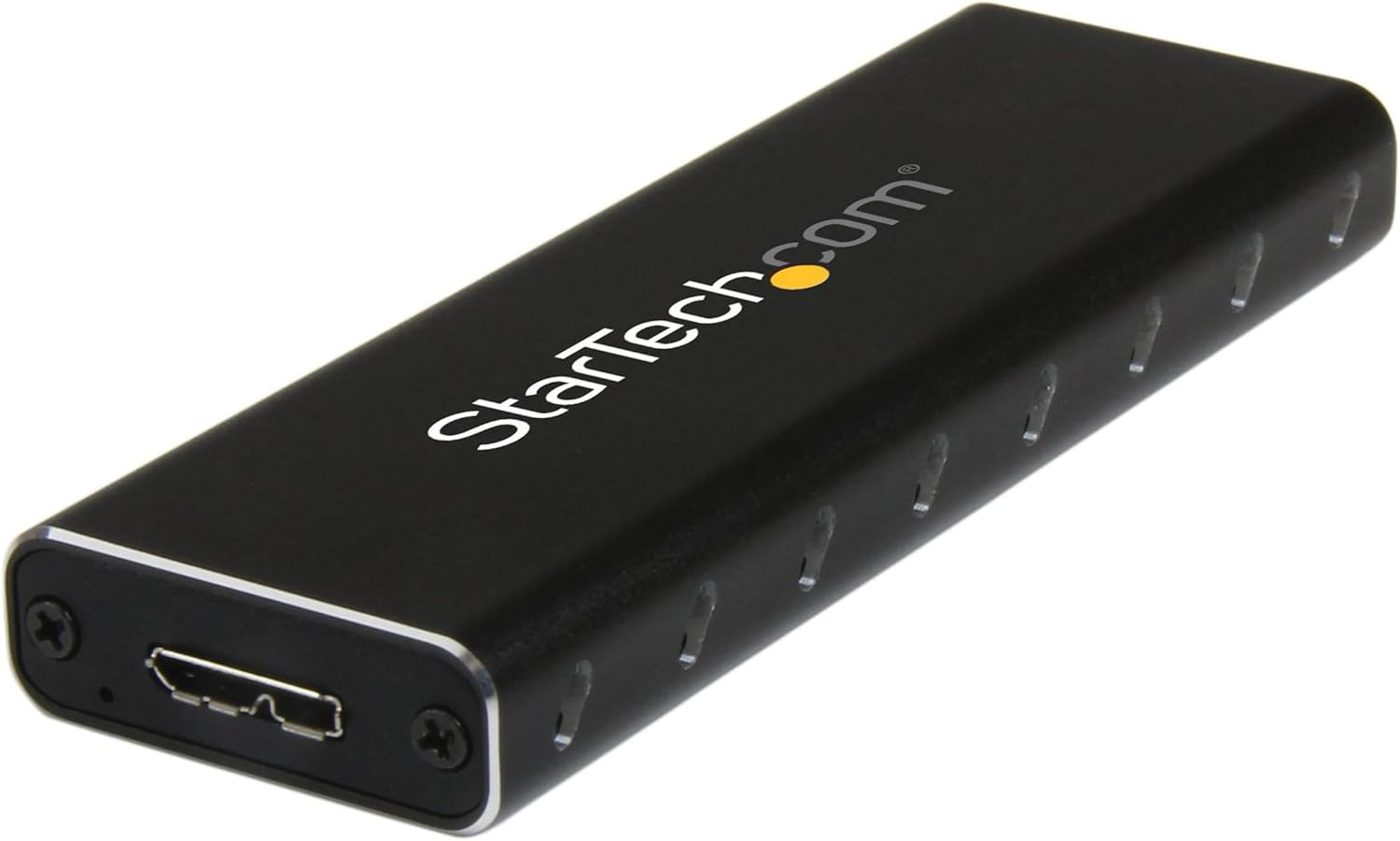 StarTech.com M.2 SSD Aluminum Enclosure to USB 3.0 (5Gbps) with UASP - Black - M.2 NGFF SATA with B Key & B+M Key