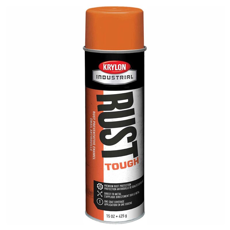 Krylon Industrial Rust Tough Acrylic Enamel Safety Orange (Osha) - Lot of 6